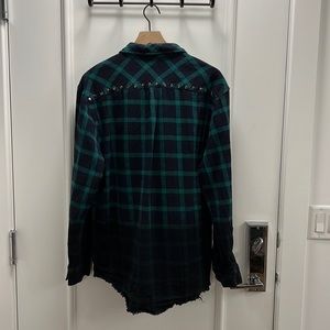 Blank Slate Ombré Flannel Button Up Size L
